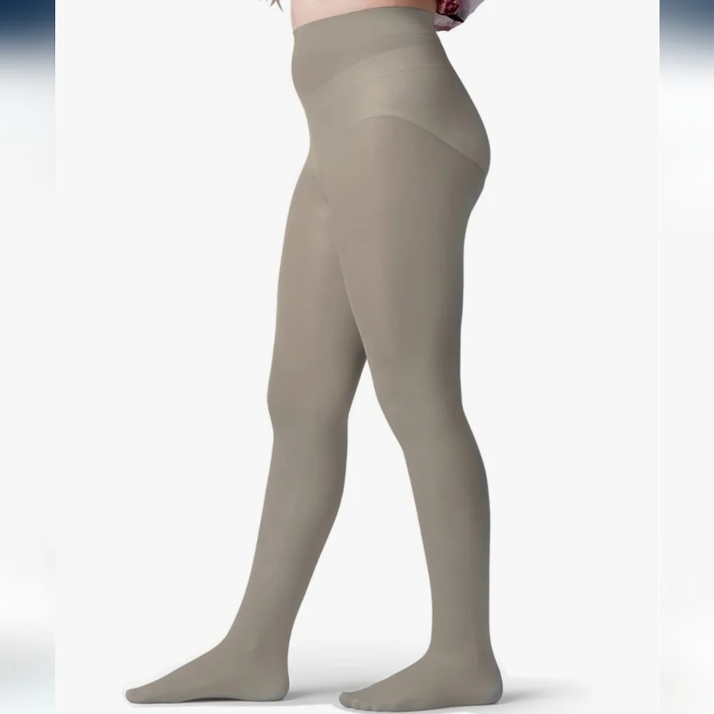Silky Toes Girls Opaque Microfiber Tights 2 Pack Light Gray Size 14-16 NWT